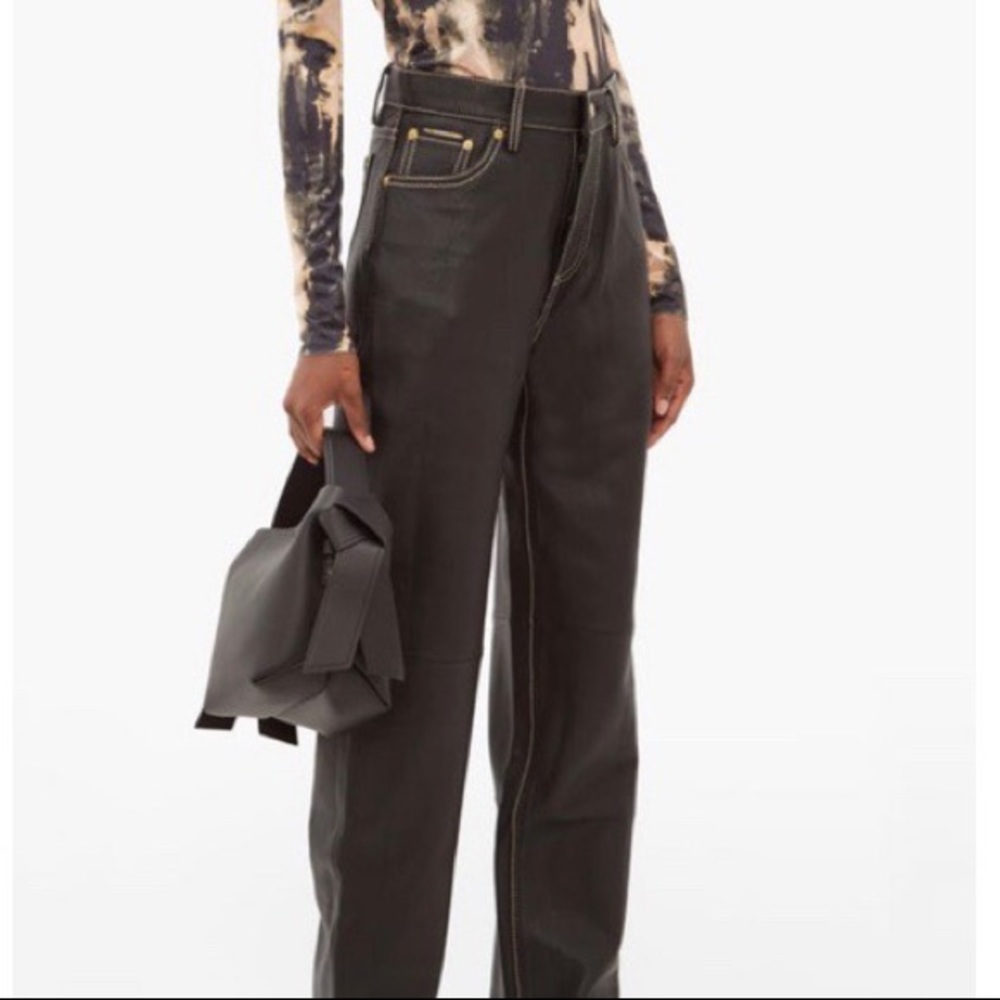 EYTYS Benz leather straight-leg trousers